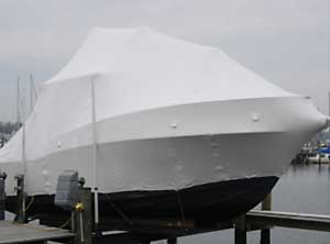 Boat shrink wrapping